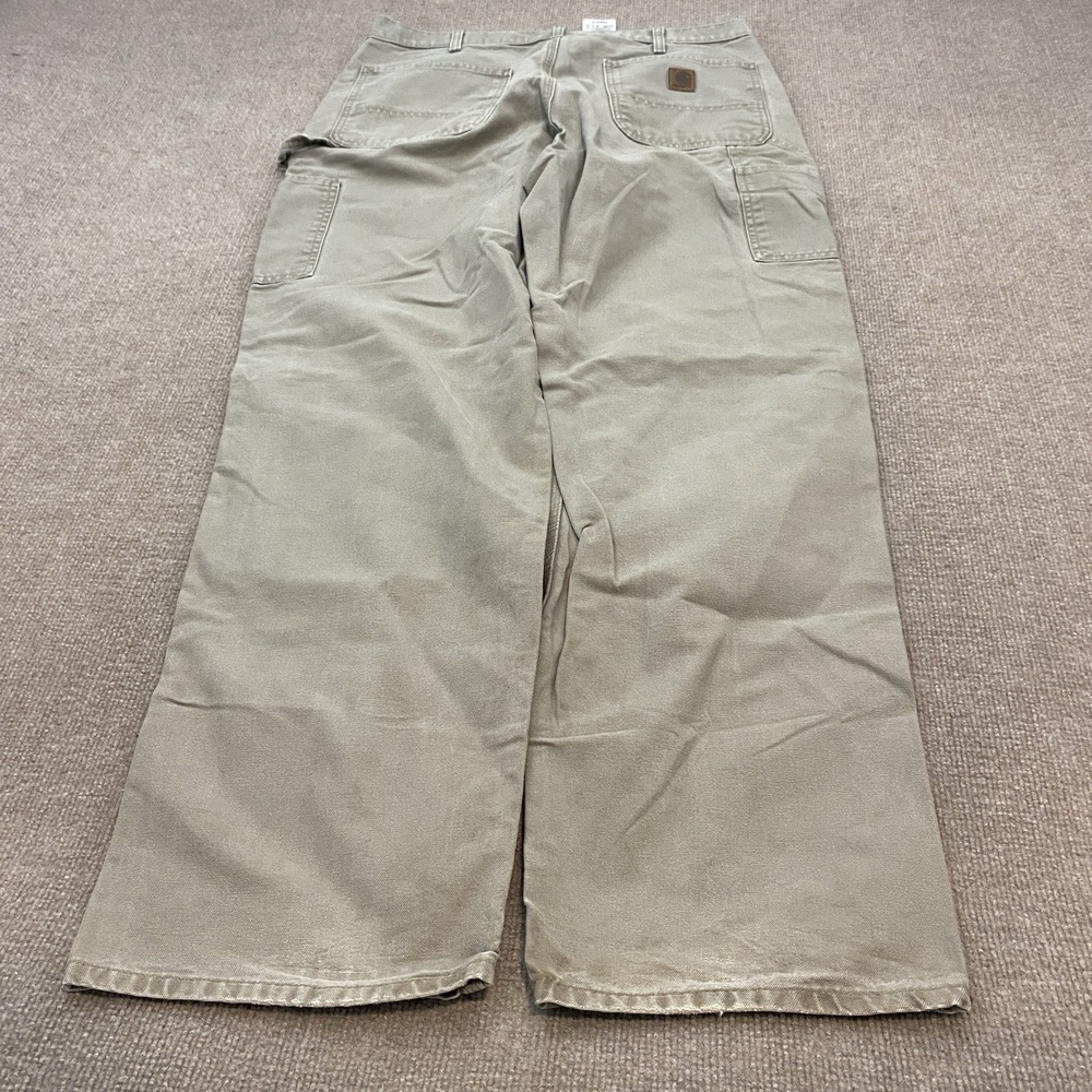 Carhartt Pants Mens 36x34 B11 DES Carpenter Grunge Distressed Brown Faded Y2K